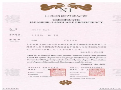 日語N1證書含金量有多高？