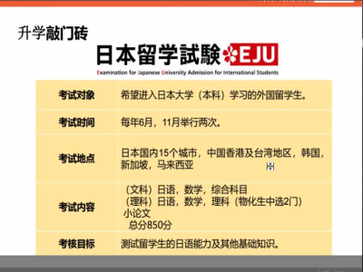 日本留學(xué)生考試（EJU）—我需要考多少分？